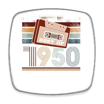 Best Of 1950 | Geburtstag Shirt | Geburtstag - Viereckiger Kühlschrankmagnet - Weiß - Vorne