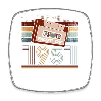 Best Of 1951 | Geburtstag Shirt | Geburtstag - Viereckiger Kühlschrankmagnet - Weiß - Vorne
