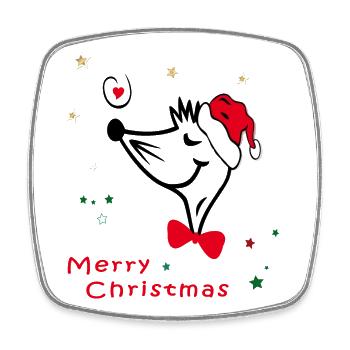 Weihnachten, merry christmas - Viereckiger Kühlschrankmagnet - Weiß - Vorne