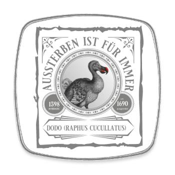 Der Dodo ist weg - Viereckiger Kühlschrankmagnet - Weiß - Vorne