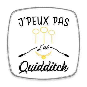 j'peux pas j ai quidditch - Magnet carré - blanc - Devant