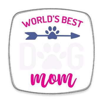 Die beste Hundemutter der Welt - Viereckiger Kühlschrankmagnet - Weiß - Vorne