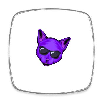 Meilleur Papa Chat au Monde - Magnet carré - blanc - Devant
