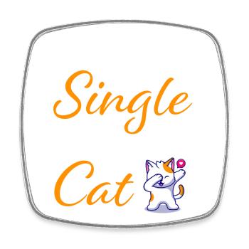 Pas Libre, J'ai un Chat - Magnet carré - blanc - Devant