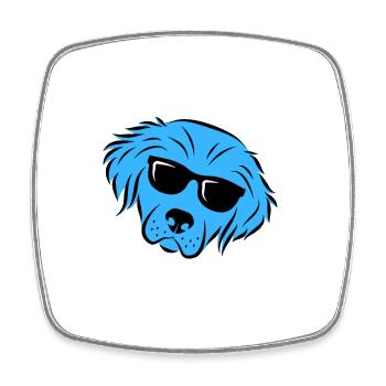 Bester blauer Hundevater - Viereckiger Kühlschrankmagnet - Weiß - Vorne