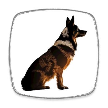 Dog - Square fridge magnet - white - Front