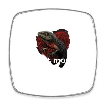 Mon lézard est mon Valentin - Magnet carré - blanc - Devant