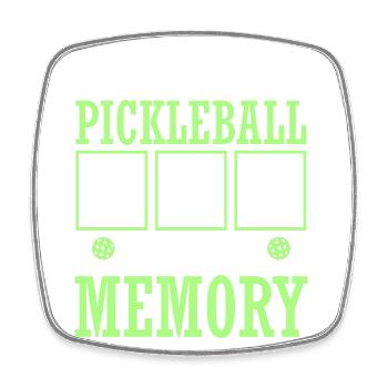 Le jeu de pickleball améliore la mémoire - Magnet carré - blanc - Devant