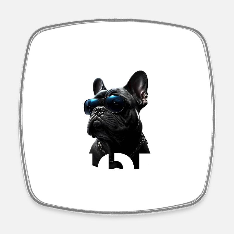 Best Model Dog Mom - Square fridge magnet - white