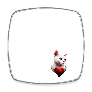 I'm not single, I have a cat - Square fridge magnet - white - Front