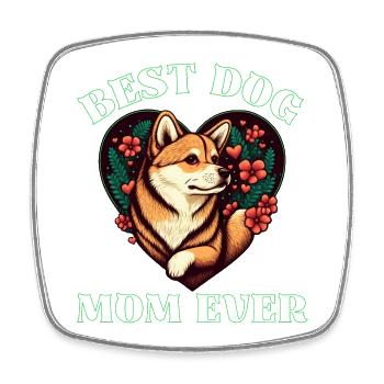 Best Shiba Dog Mama - Square fridge magnet - white - Front