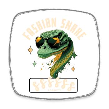 Crocodile Chic Sonnenbrillen - Viereckiger Kühlschrankmagnet - Weiß - Vorne