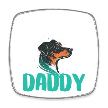 Colorful Daddy Dog Chart - Square fridge magnet - white - Front