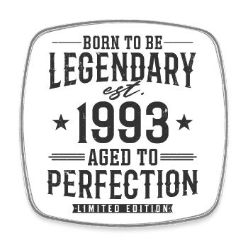 Legendary since 1993 - Square fridge magnet - white - Front