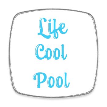 Das Leben Ist Cool Im Pool Schwimmen Sport - Viereckiger Kühlschrankmagnet - Weiß - Vorne