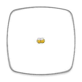 Bières Plus que Fonte Logo - Square fridge magnet - white - Front