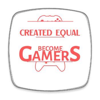 All Men Are Equal But Best Become Gamers - Square fridge magnet - white - Front