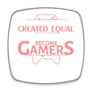 Gamer Queen: Frauen definieren Spiel - Viereckiger Kühlschrankmagnet - Weiß - Vorne