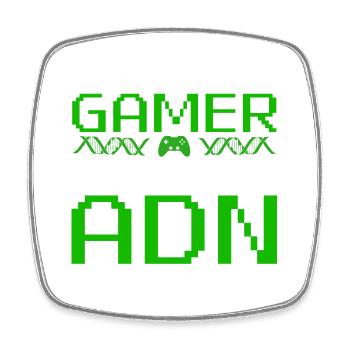 Natural Born Gamer: Gaming ist meine DNA - Viereckiger Kühlschrankmagnet - Weiß - Vorne