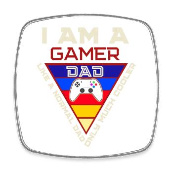 Je suis un papa gamer - Magnet carré - blanc - Devant