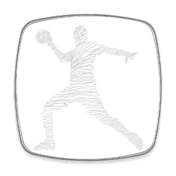 Handball Handball Player - Square fridge magnet - white - Front