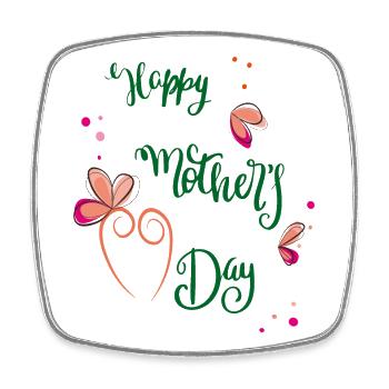 Happy Mothers Day - Square fridge magnet - white - Front