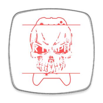 Je squatte ma console humour gamer - Square fridge magnet - white - Front