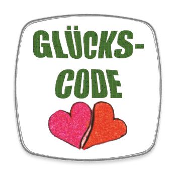 glückscode - Viereckiger Kühlschrankmagnet - Weiß - Vorne