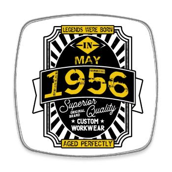 1956 MAY - Magnet carré - blanc - Devant