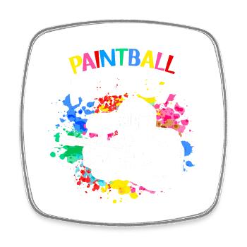 Paintball Addict Bunte Farbe Teamsport Paintball - Viereckiger Kühlschrankmagnet - Weiß - Vorne
