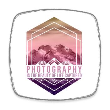 La photographie est la beauté de la vie - Magnet carré - blanc - Devant