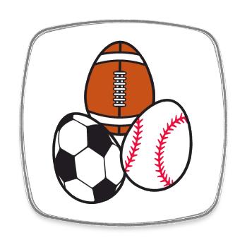 American Football Fußball Sport Baseball - Square fridge magnet - white - Front
