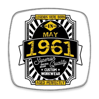1961 MAY - Magnet carré - blanc - Devant