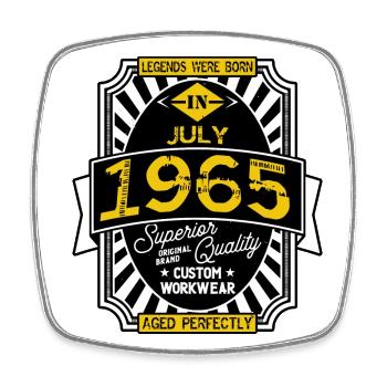 1965 JULY - Magnet carré - blanc - Devant