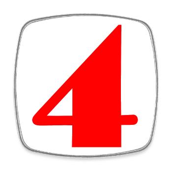 4,4 JAHRE,4. GEBURTSTAG,4 JAHRE JUBILÄUM - Viereckiger Kühlschrankmagnet - Weiß - Vorne