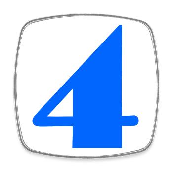 4,4 JAHRE,4. GEBURTSTAG,4 JAHRE JUBILÄUM - Viereckiger Kühlschrankmagnet - Weiß - Vorne