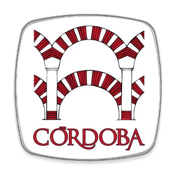 Cordoue 1 - Magnet carré - blanc - Devant