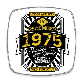 1975 DECEMBER - Magnet carré - blanc - Devant