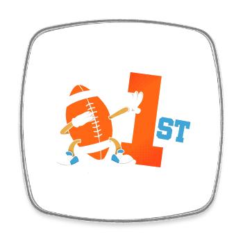 It's My 1st Birthday American Football - Square fridge magnet - white - Front