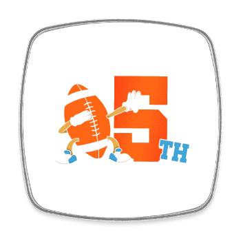Es Ist Mein 5. Geburtstag American Football - Viereckiger Kühlschrankmagnet - Weiß - Vorne