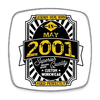 2001 MAY - Magnet carré - blanc - Devant