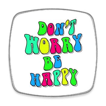 Don't worry be happy in the color # - Square fridge magnet - white - Front