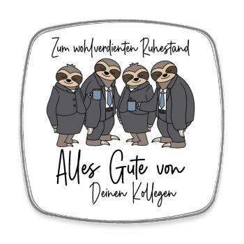 Abschied Kollege Rente Arbeitskollege Ruhestand - Viereckiger Kühlschrankmagnet - Weiß - Vorne