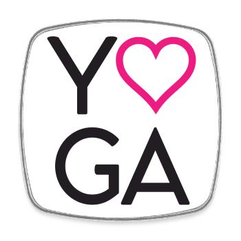 Yoga - Magnet carré - blanc - Devant
