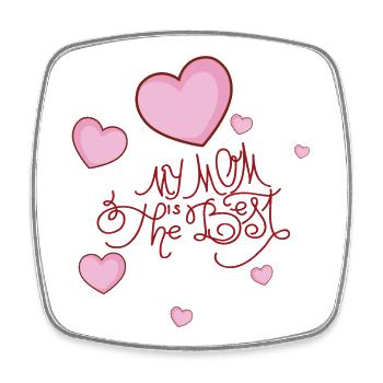 Mother's Day, Mom - Square fridge magnet - white - Front