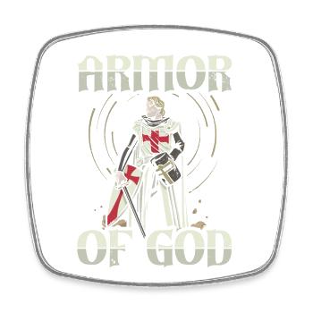 Rüstung Gottes Templer Ritter Christlicher Glaube - Viereckiger Kühlschrankmagnet - Weiß - Vorne