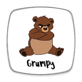 Grumpy - Viereckiger Kühlschrankmagnet - Weiß - Vorne