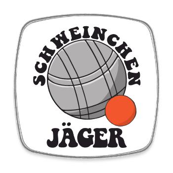 Boule Spruch Kugeln für Bouler Boccia Spiel - Viereckiger Kühlschrankmagnet - Weiß - Vorne