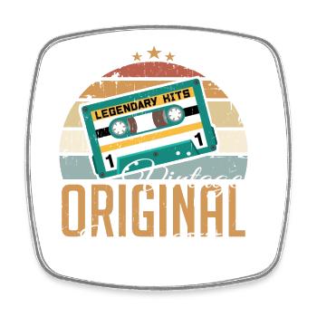 Original Juni 1955 geboren Jahrgang 1955 Retro - Viereckiger Kühlschrankmagnet - Weiß - Vorne