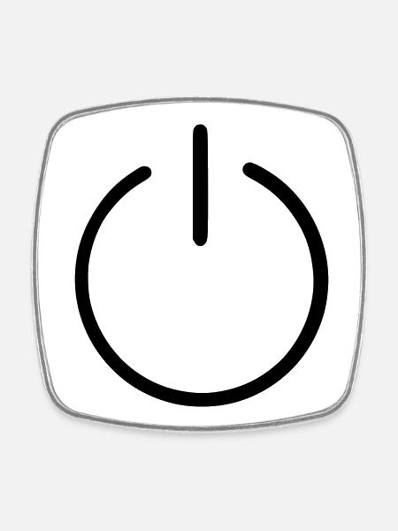 Un bouton Us Off - Magnet carré - blanc